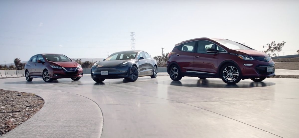 Leaf, Tesla, and Bolt