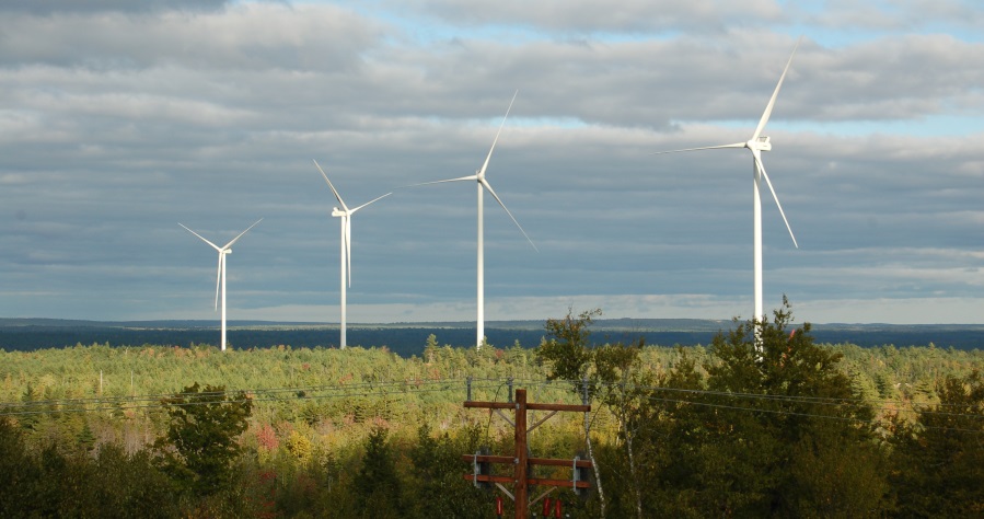 Four turbines in Hancock County, Maine