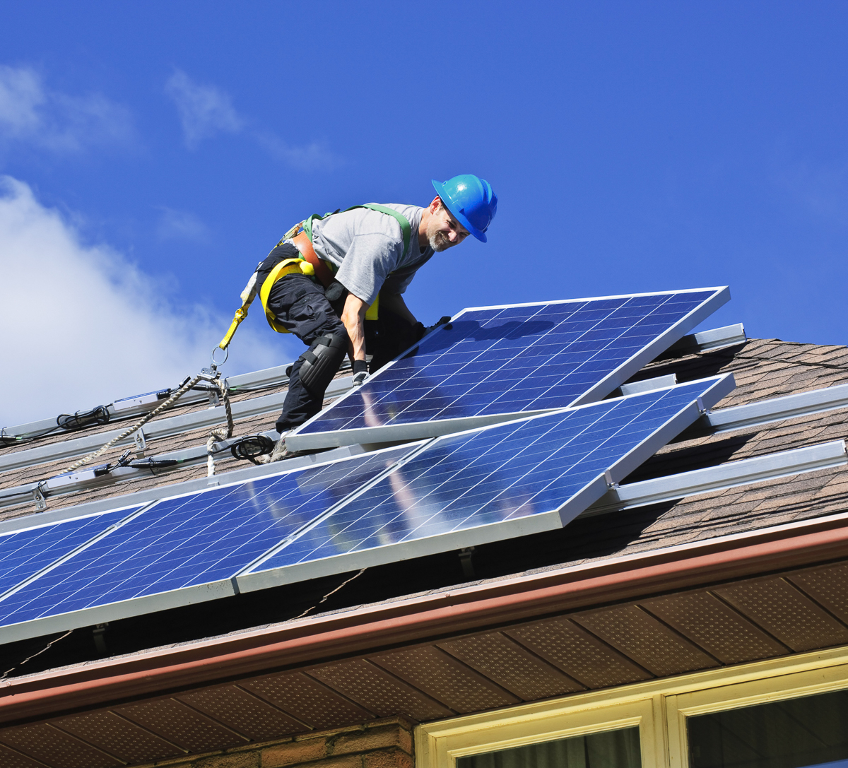 installing solar on a roof