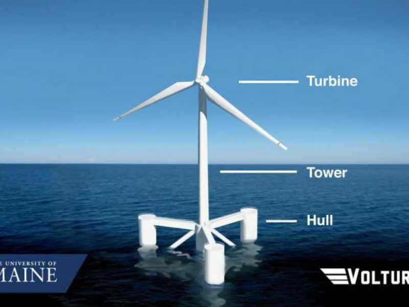 Offshore turbine graphic in Penobscot, ME