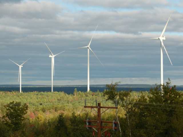 Four turbines in Hancock County, Maine