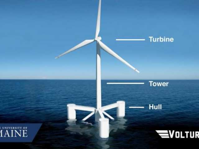 Offshore turbine graphic in Penobscot, ME